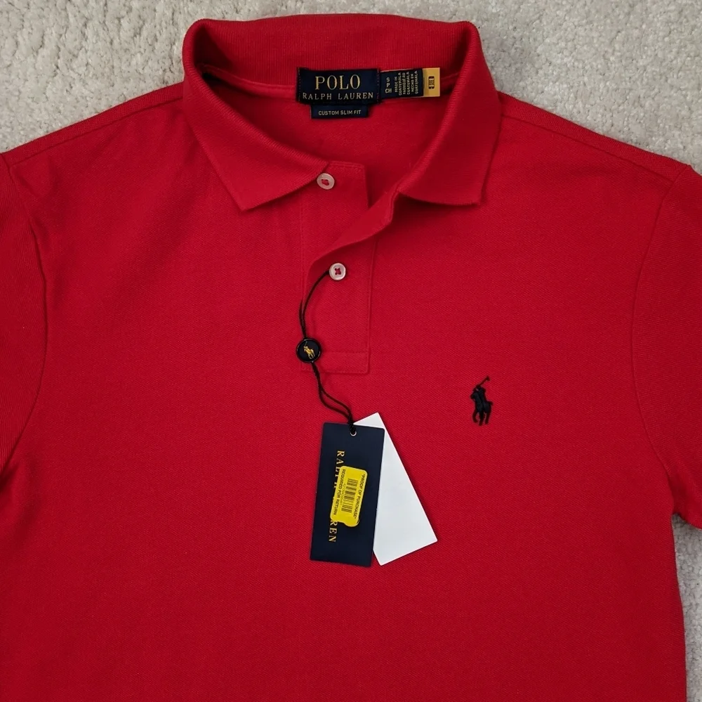 NWT Polo Ralph Lauren red polo shirt small